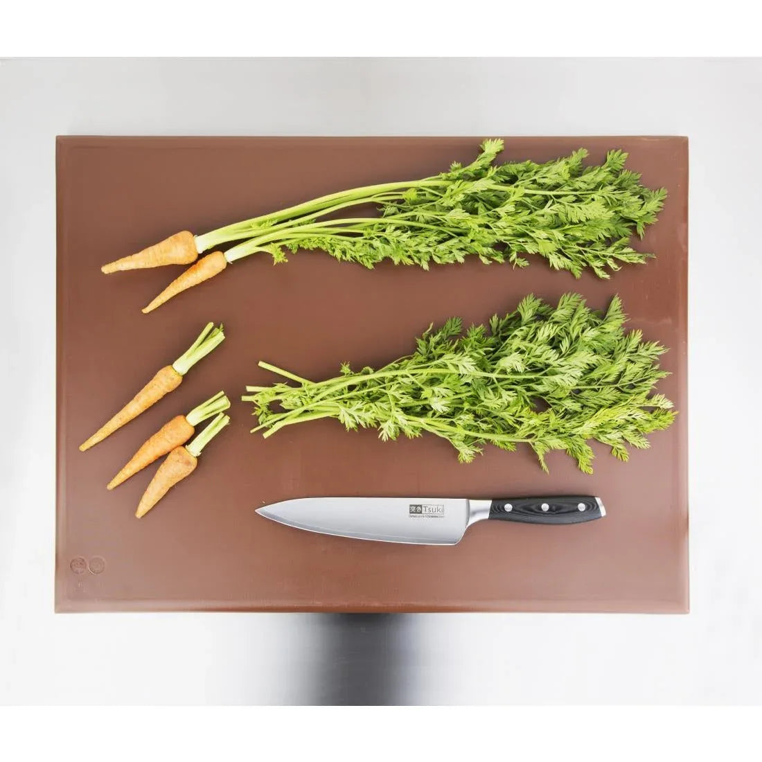 J041 Hygiplas Extra Thick High Density Brown Chopping Board Large - JD Catering Equipment Solutions Ltd
