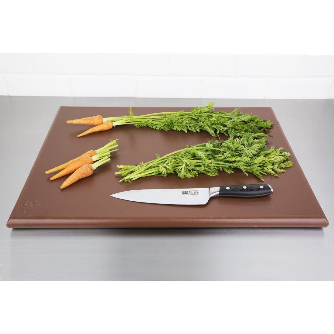 Hygiplas Extra Thick High Density Brown Chopping Board Large JD Catering Equipment Solutions Ltd