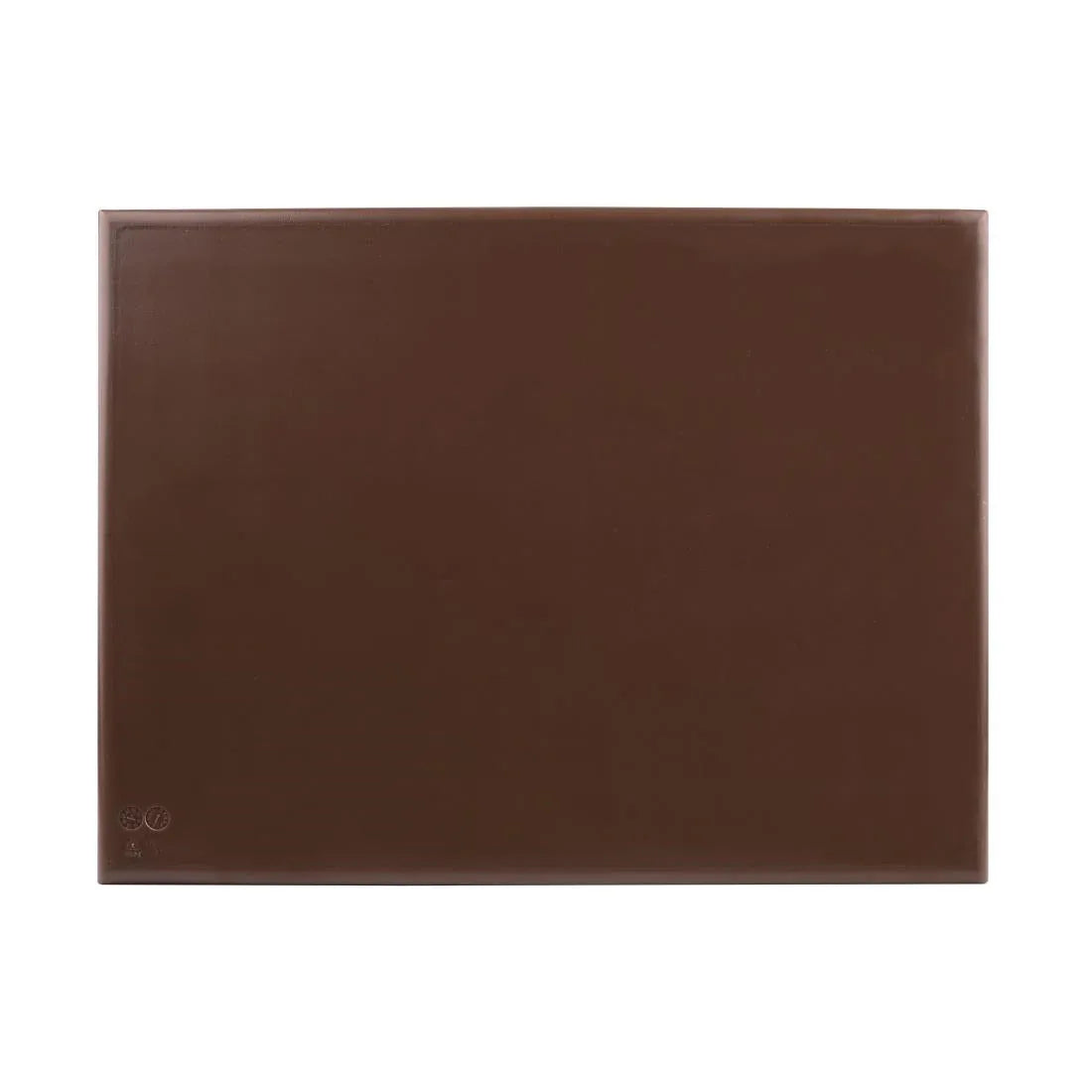 J041 Hygiplas Extra Thick High Density Brown Chopping Board Large - JD Catering Equipment Solutions Ltd