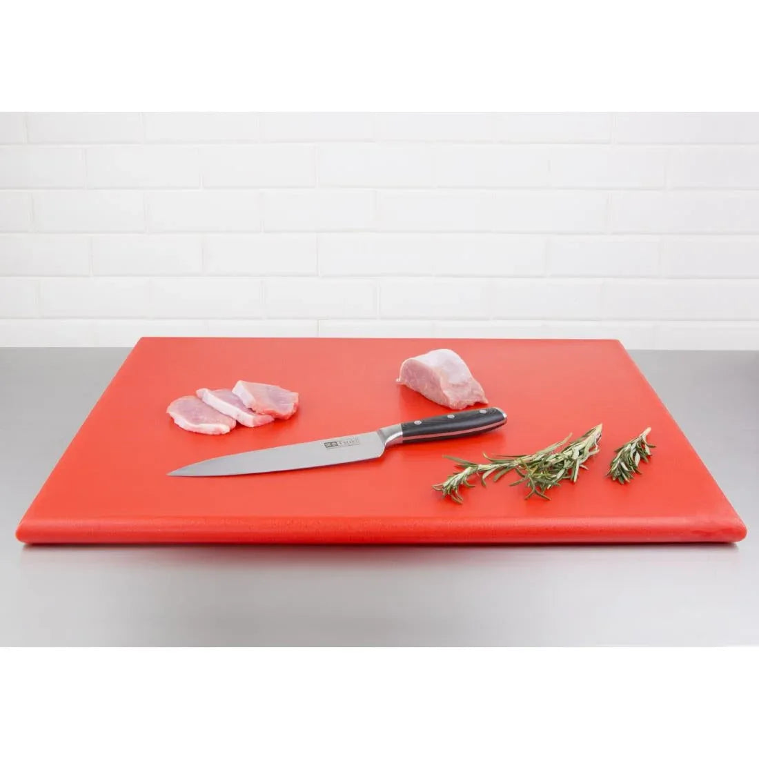 J047 Hygiplas Extra Thick High Density Red Chopping Board Large - JD Catering Equipment Solutions Ltd