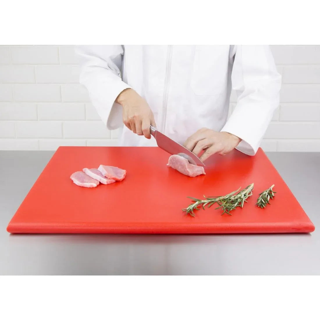 J047 Hygiplas Extra Thick High Density Red Chopping Board Large - JD Catering Equipment Solutions Ltd