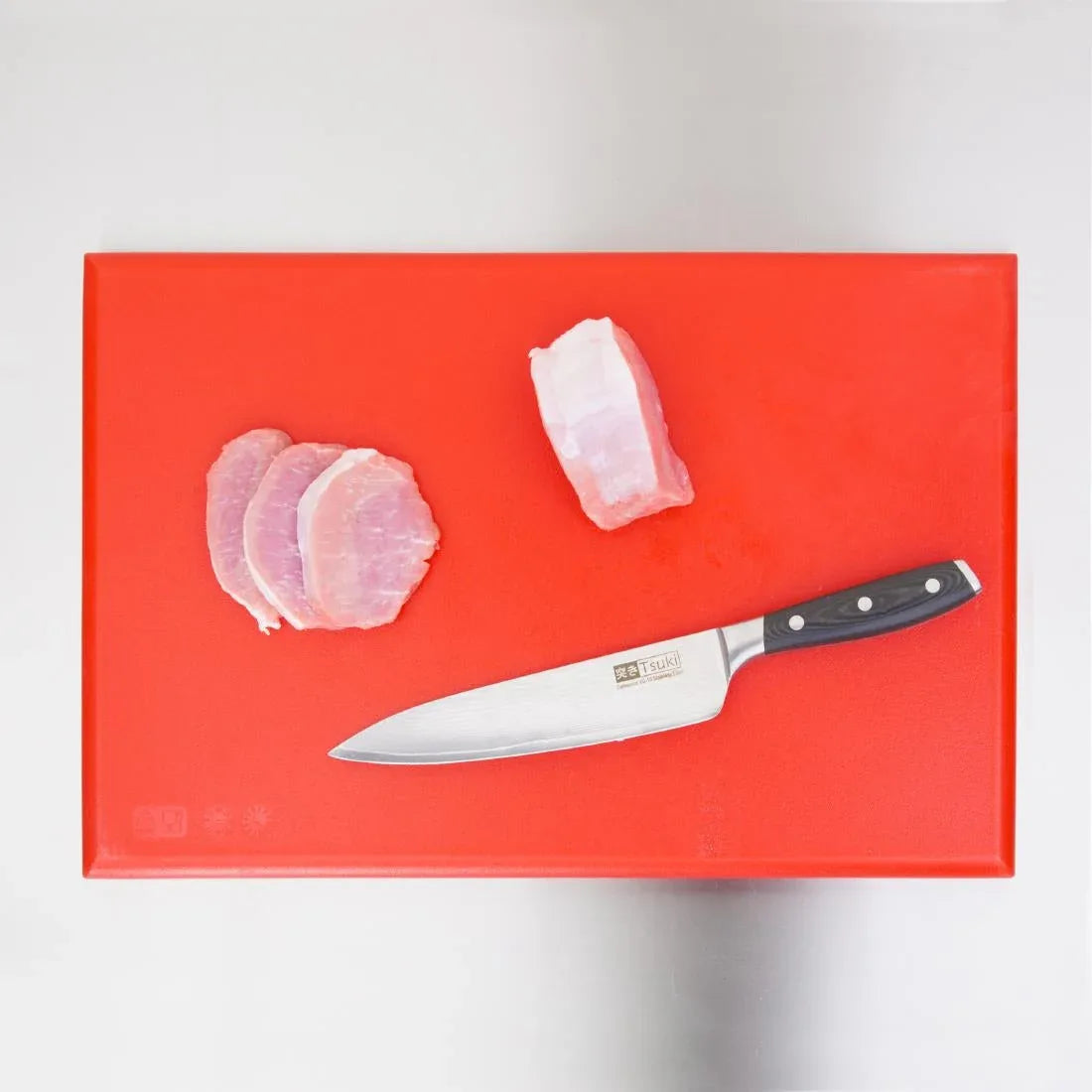 J034 Hygiplas Extra Thick High Density Red Chopping Board Standard - JD Catering Equipment Solutions Ltd