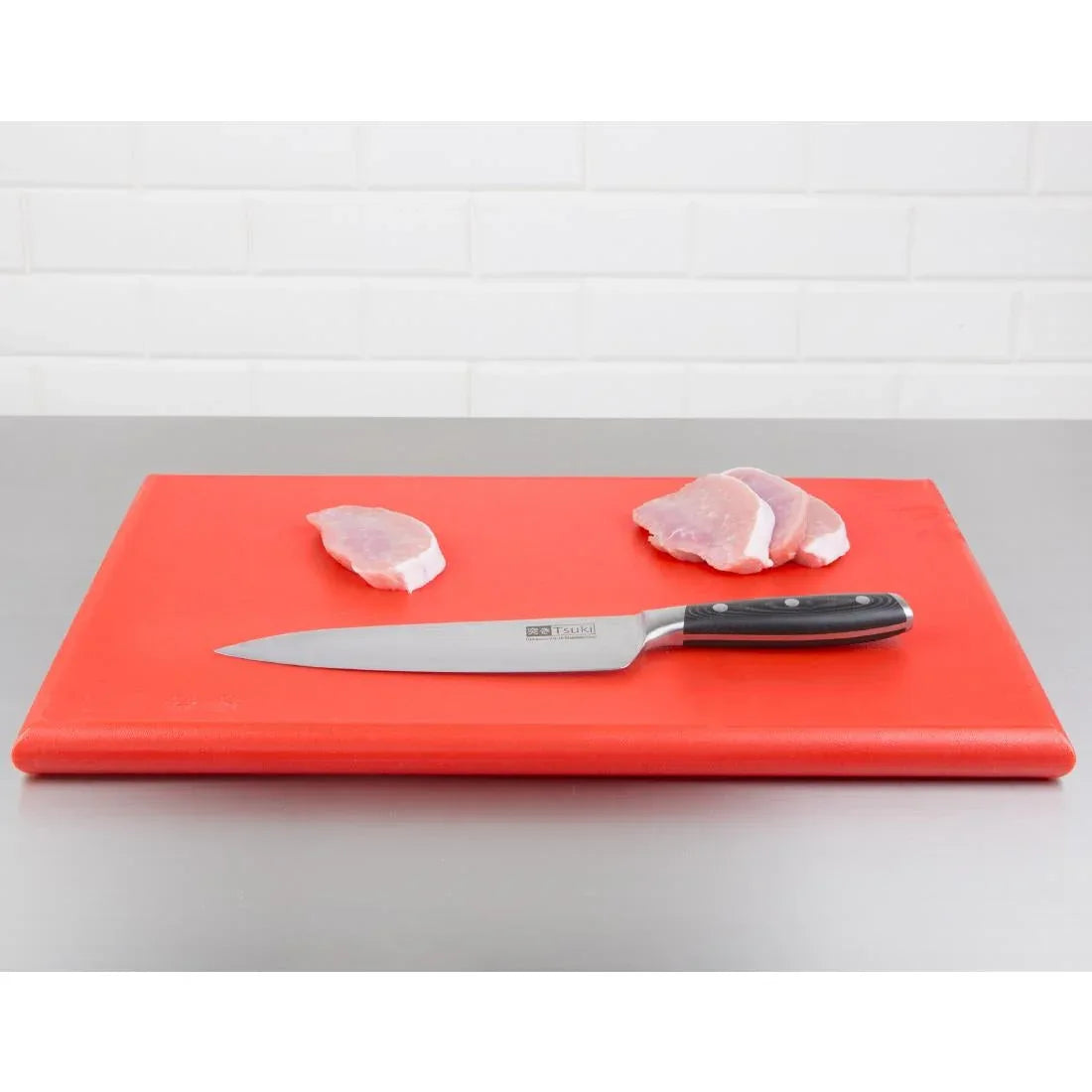 J034 Hygiplas Extra Thick High Density Red Chopping Board Standard - JD Catering Equipment Solutions Ltd