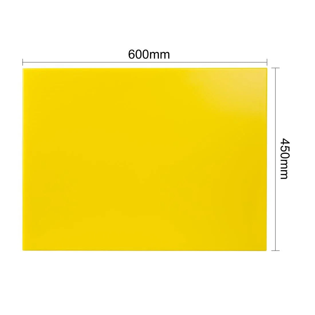 J045 Hygiplas Extra Thick High Density Yellow Chopping Board Large - JD Catering Equipment Solutions Ltd