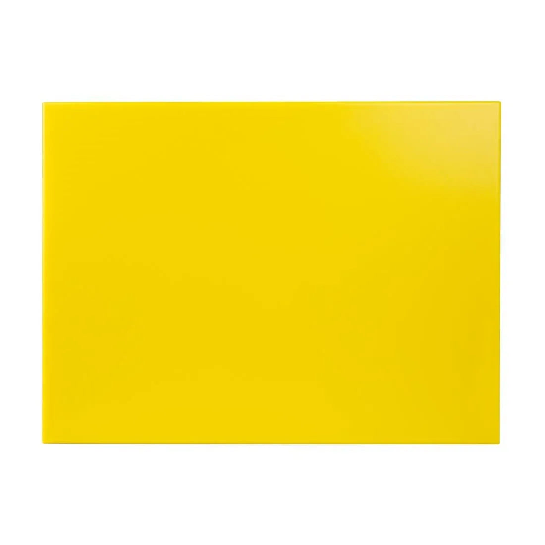 J045 Hygiplas Extra Thick High Density Yellow Chopping Board Large - JD Catering Equipment Solutions Ltd