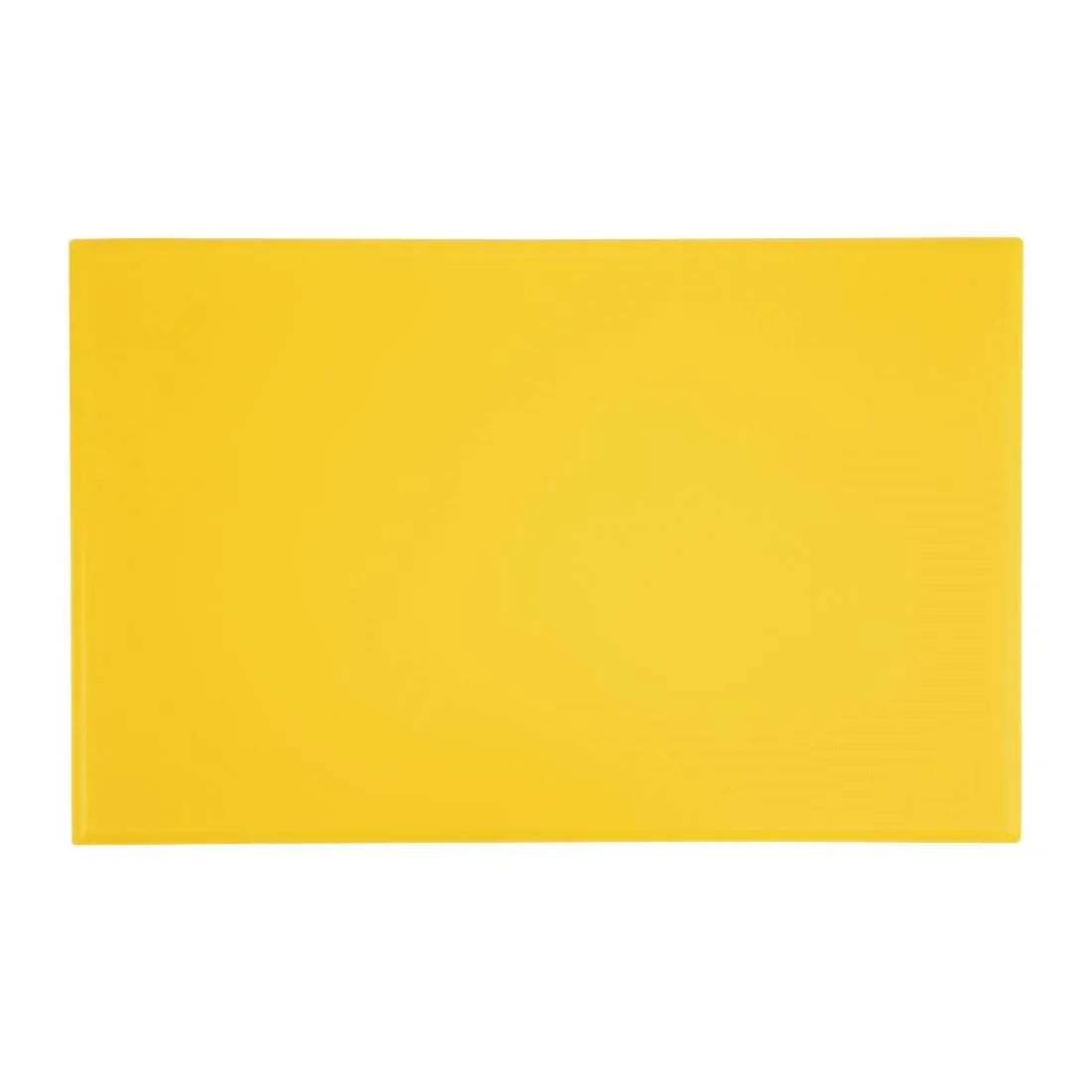 J039 Hygiplas Extra Thick High Density Yellow Chopping Board Standard - JD Catering Equipment Solutions Ltd