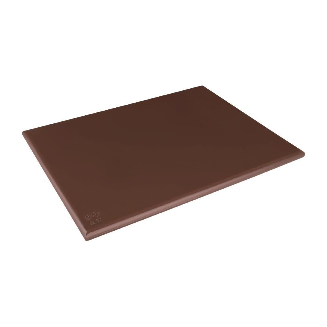 Hygiplas Extra Thick Low Density Brown Chopping Board Large JD Catering Equipment Solutions Ltd