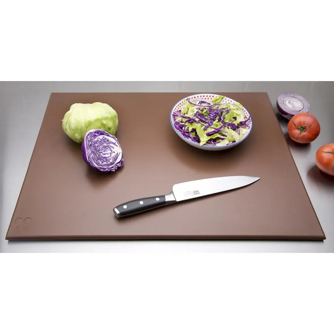 J005 Hygiplas High Density Brown Chopping Board Large - JD Catering Equipment Solutions Ltd
