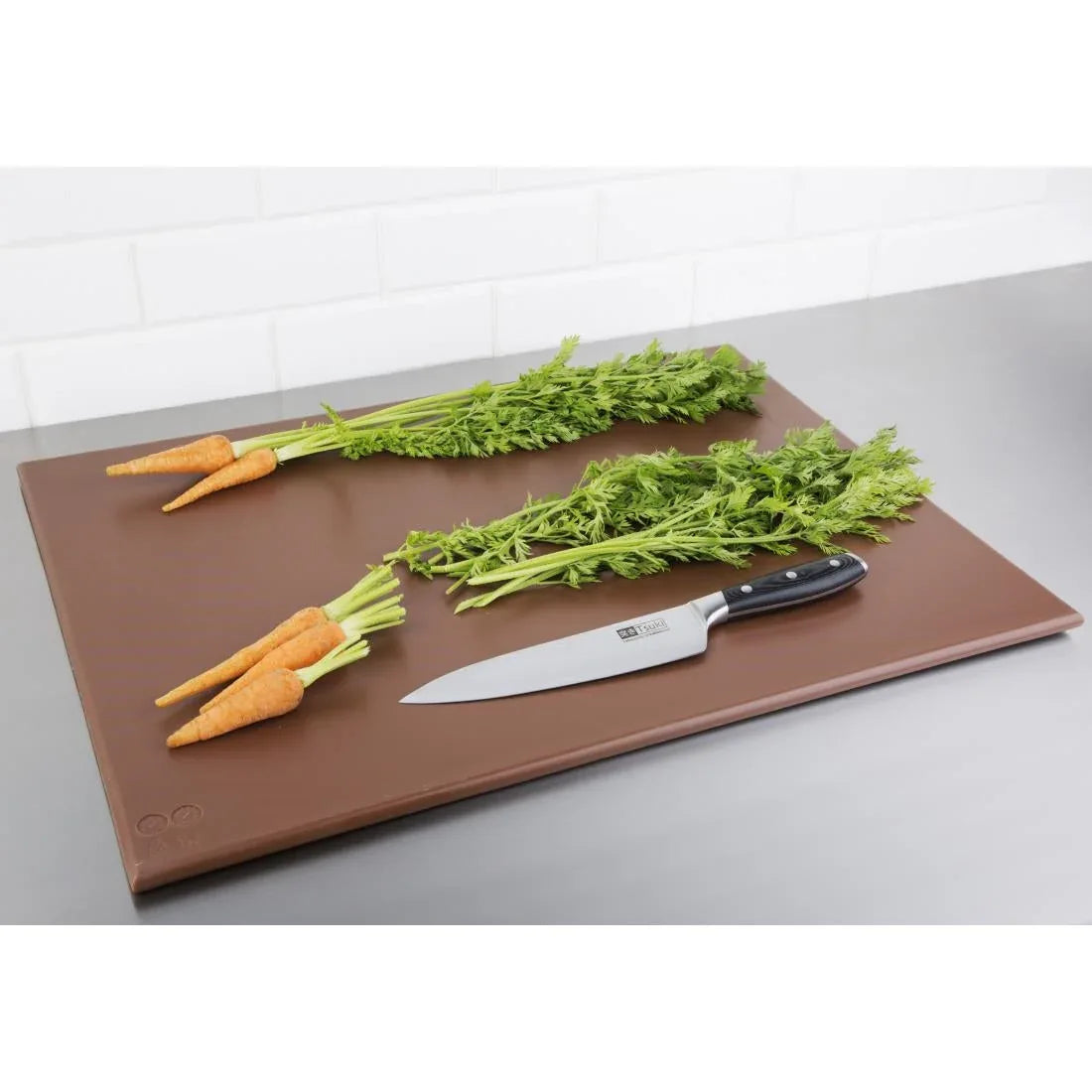 J005 Hygiplas High Density Brown Chopping Board Large - JD Catering Equipment Solutions Ltd