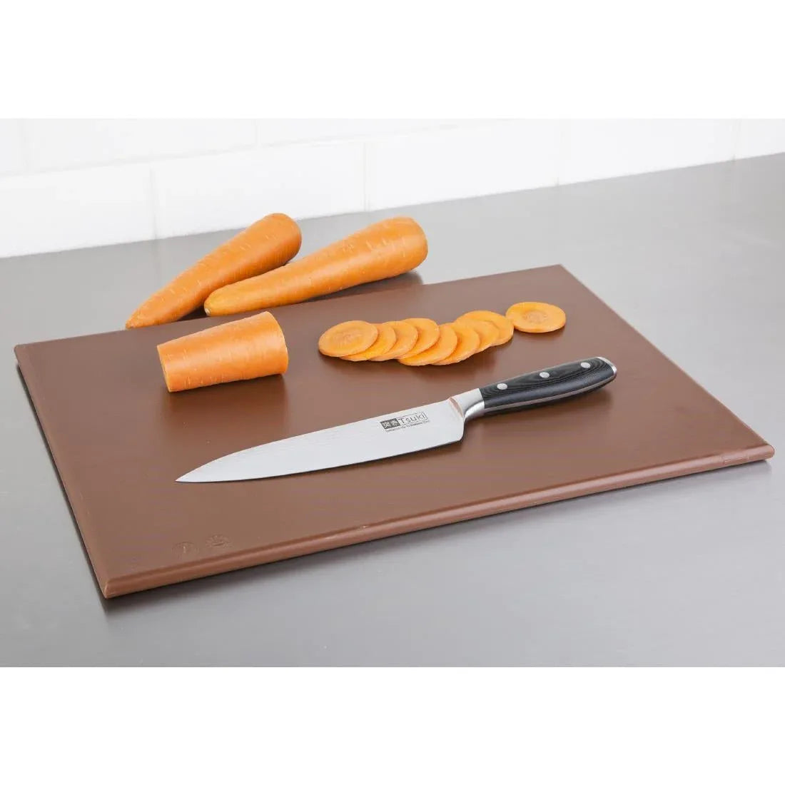 J004 Hygiplas High Density Brown Chopping Board Standard - JD Catering Equipment Solutions Ltd