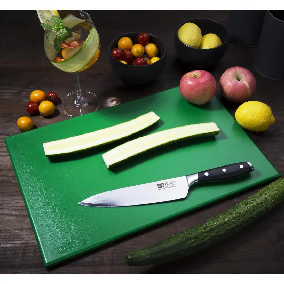 J012 Hygiplas High Density Green Chopping Board Standard - JD Catering Equipment Solutions Ltd