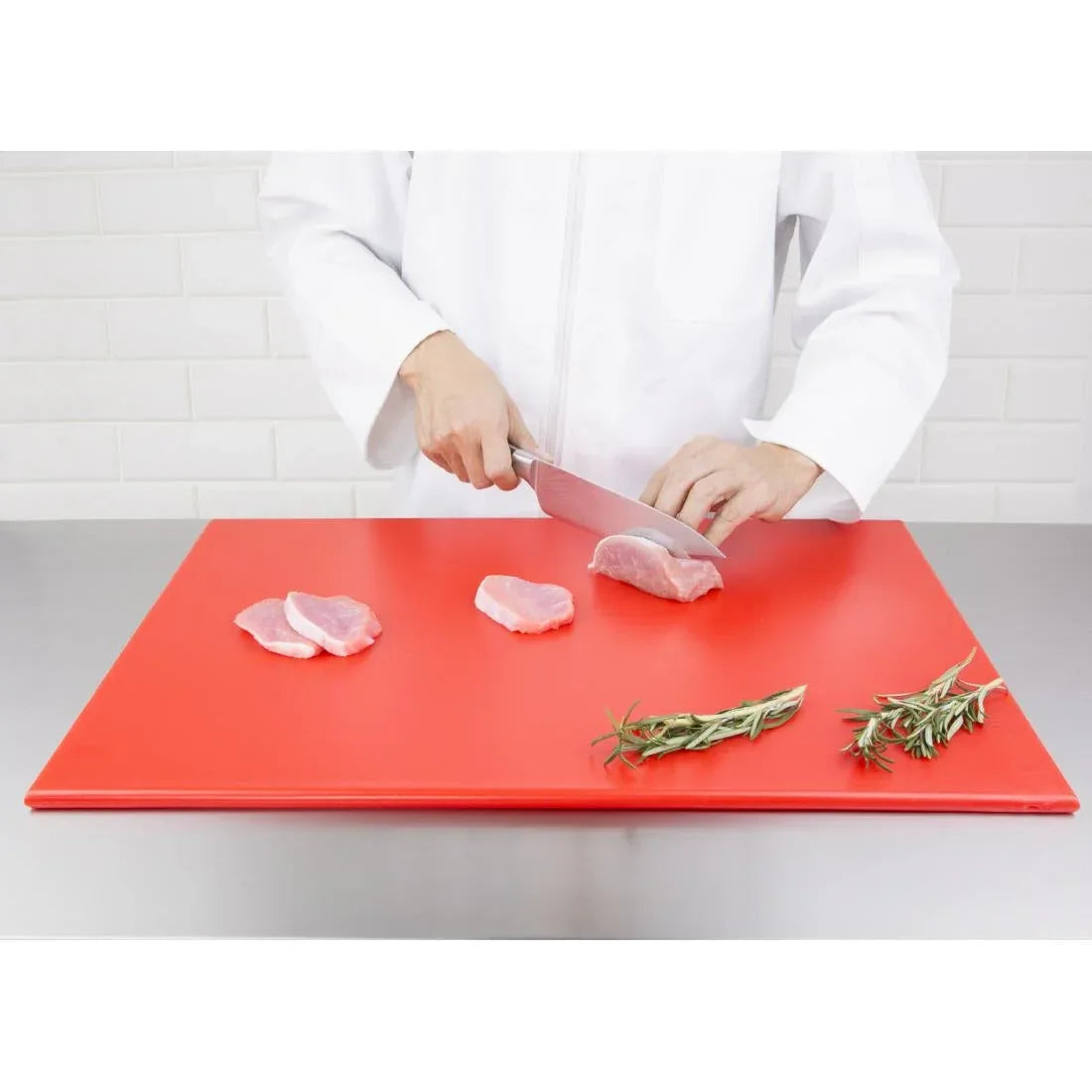 J011 Hygiplas High Density Red Chopping Board Large - JD Catering Equipment Solutions Ltd