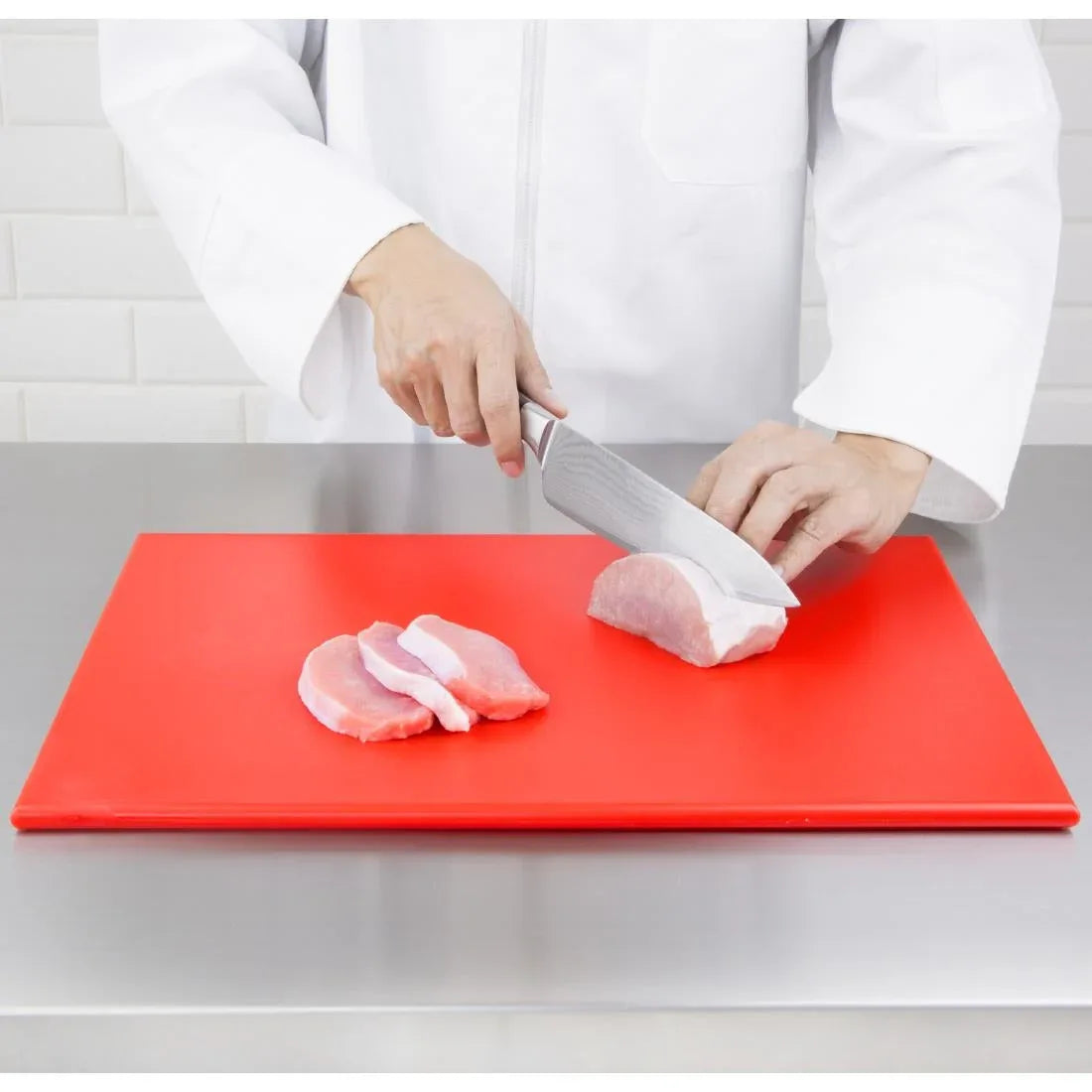 J010 Hygiplas High Density Red Chopping Board Standard - JD Catering Equipment Solutions Ltd