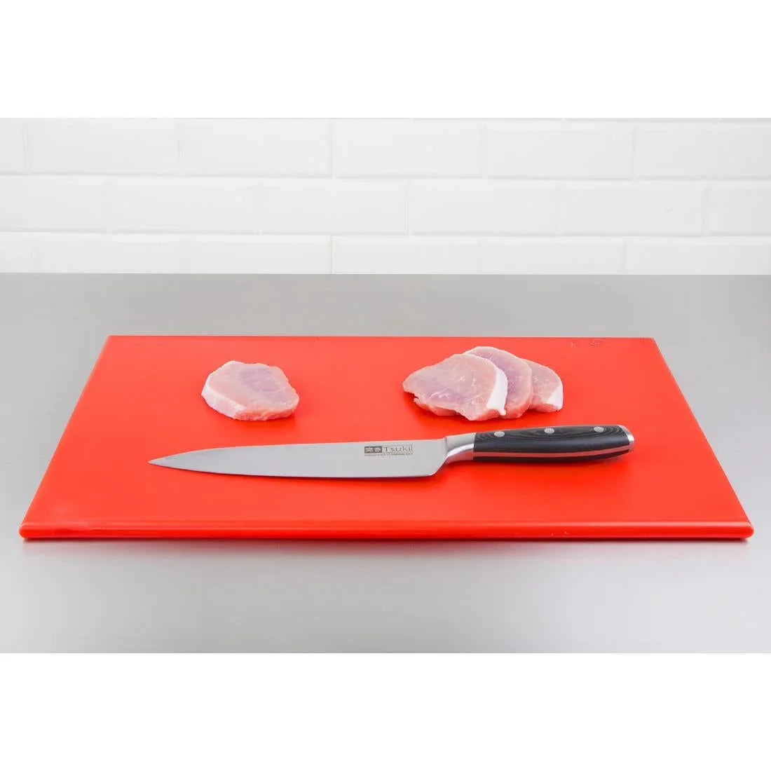 J010 Hygiplas High Density Red Chopping Board Standard - JD Catering Equipment Solutions Ltd
