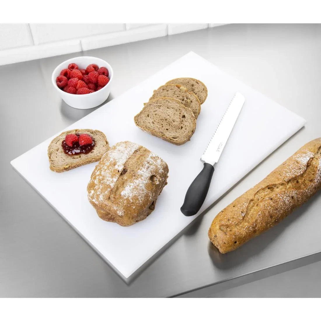 J016 Hygiplas High Density White Chopping Board Standard 450x300x12mm - JD Catering Equipment Solutions Ltd