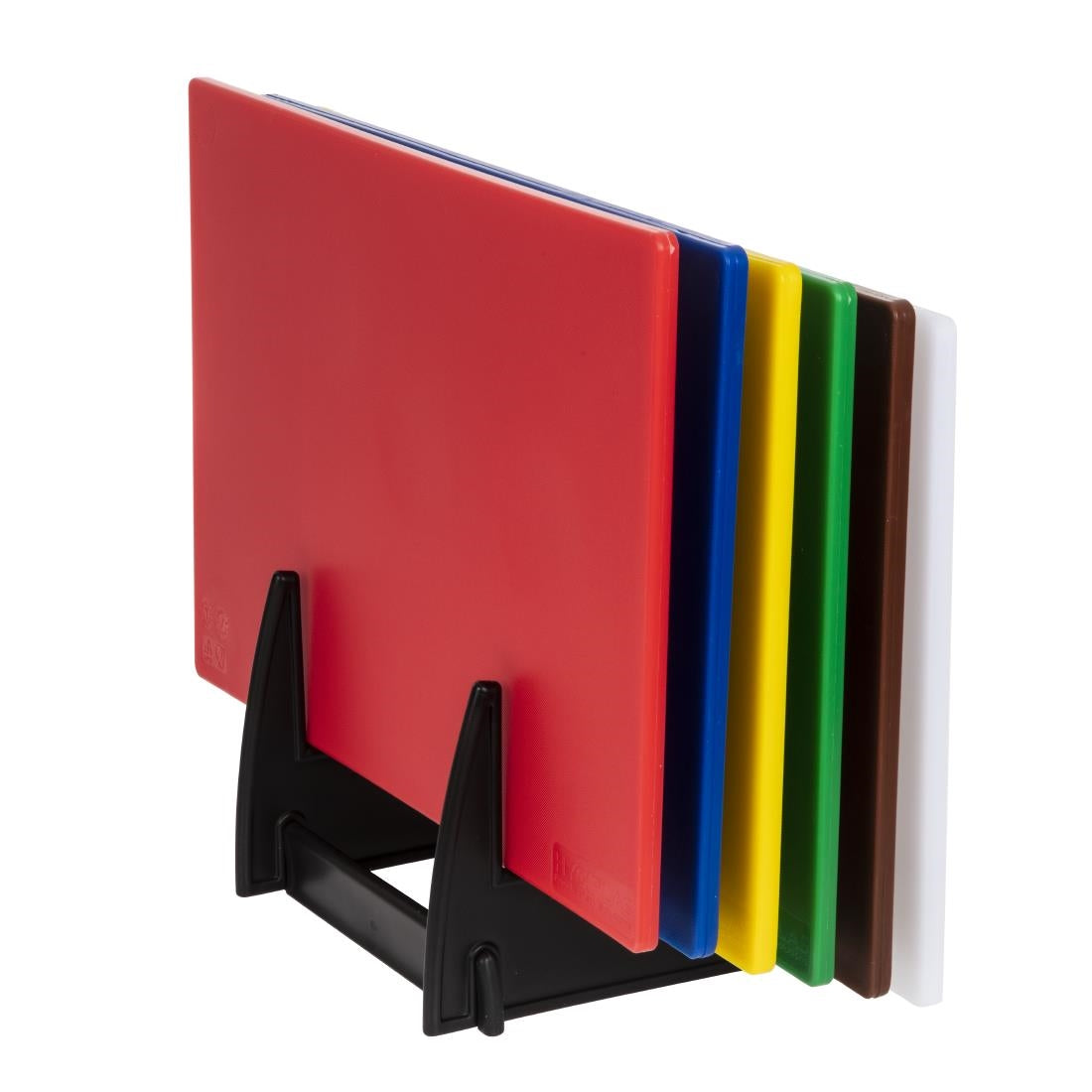 Hygiplas Low Density Chopping Board Set with Rack JD Catering Equipment Solutions Ltd