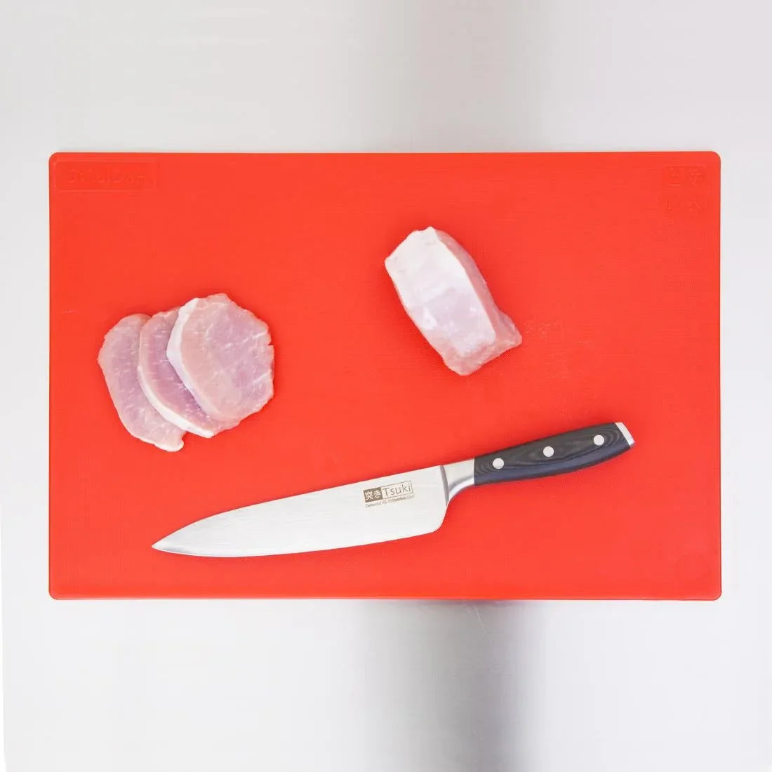 J255 Hygiplas Low Density Red Chopping Board Standard - JD Catering Equipment Solutions Ltd