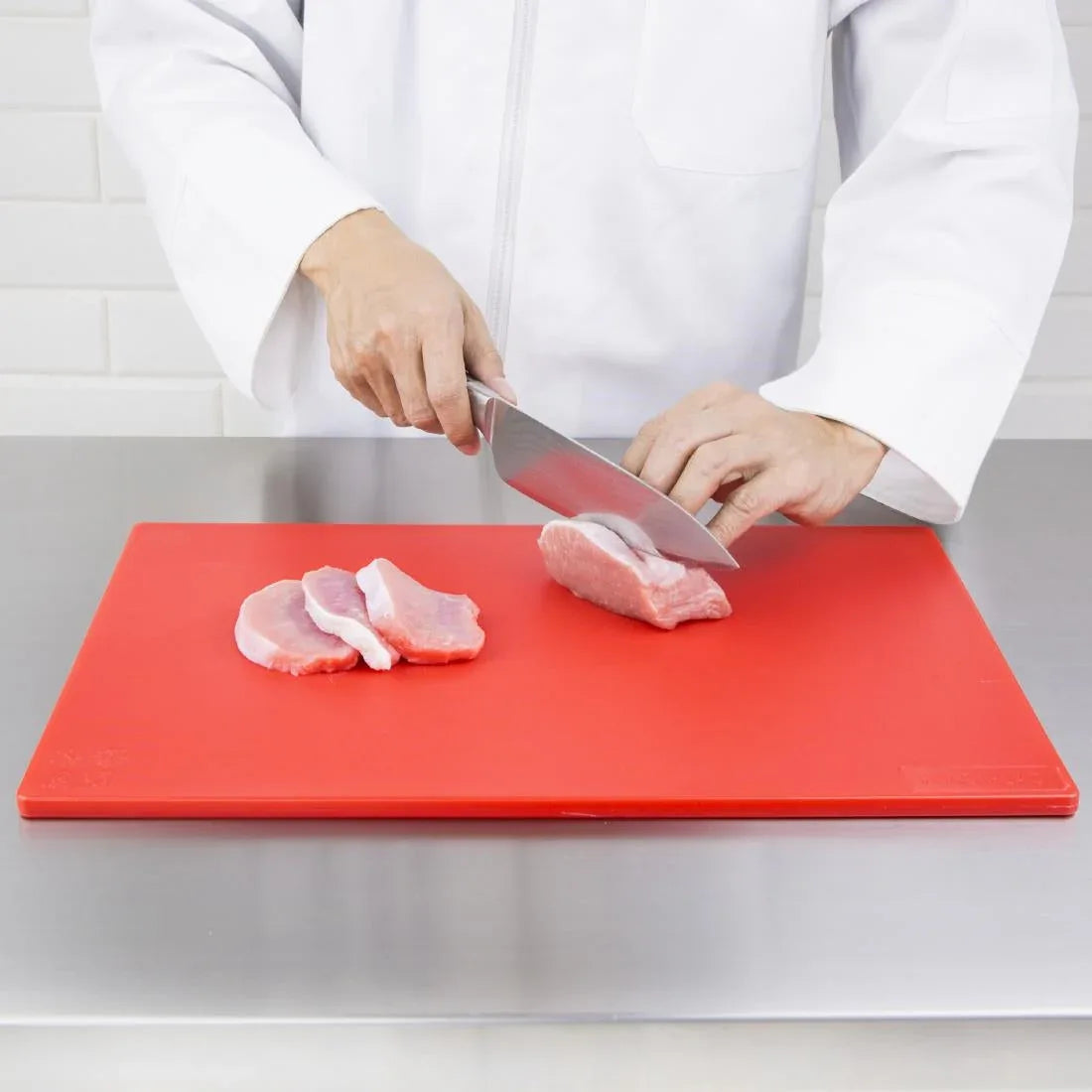 J255 Hygiplas Low Density Red Chopping Board Standard - JD Catering Equipment Solutions Ltd