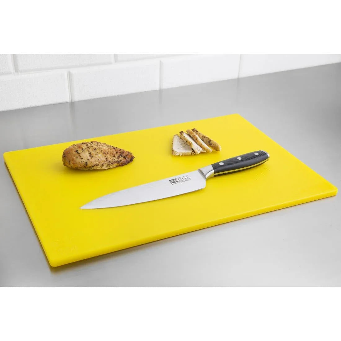 J254 Hygiplas Low Density Yellow Chopping Board Standard - JD Catering Equipment Solutions Ltd