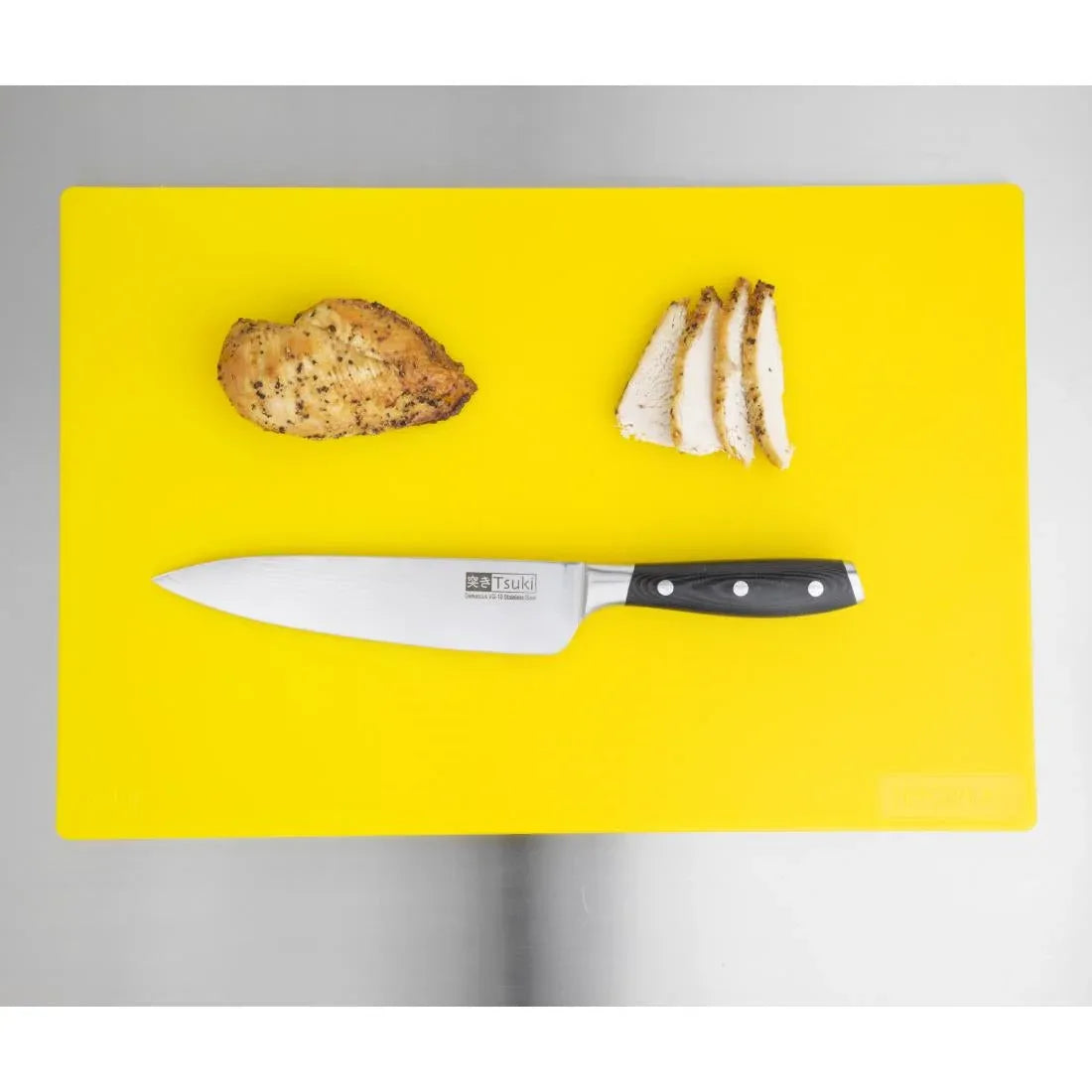 J254 Hygiplas Low Density Yellow Chopping Board Standard - JD Catering Equipment Solutions Ltd