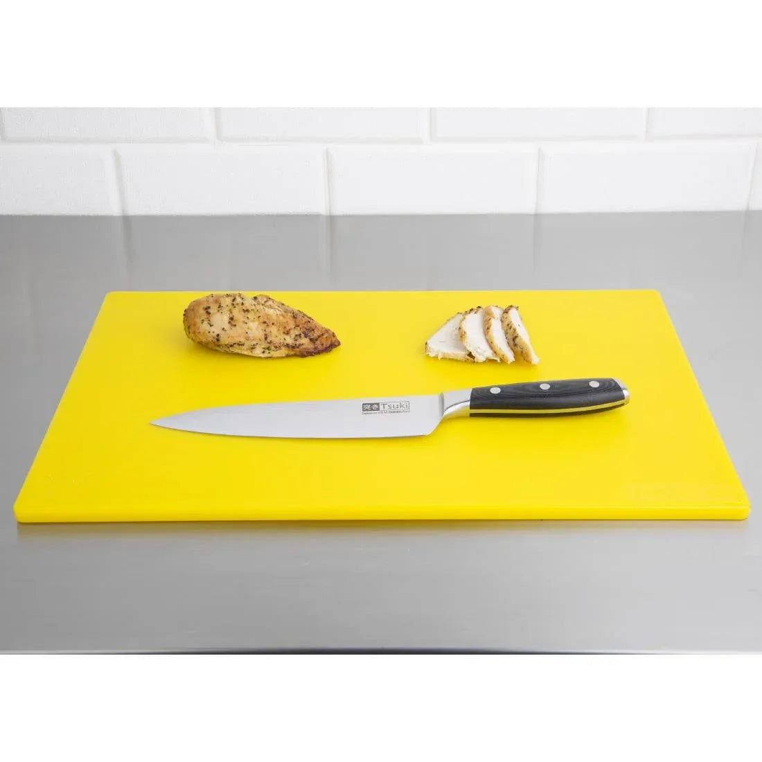 J254 Hygiplas Low Density Yellow Chopping Board Standard - JD Catering Equipment Solutions Ltd