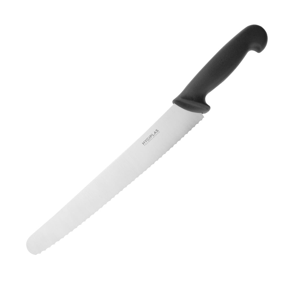 Hygiplas Serrated Pastry Knife Black 25.5cm JD Catering Equipment Solutions Ltd