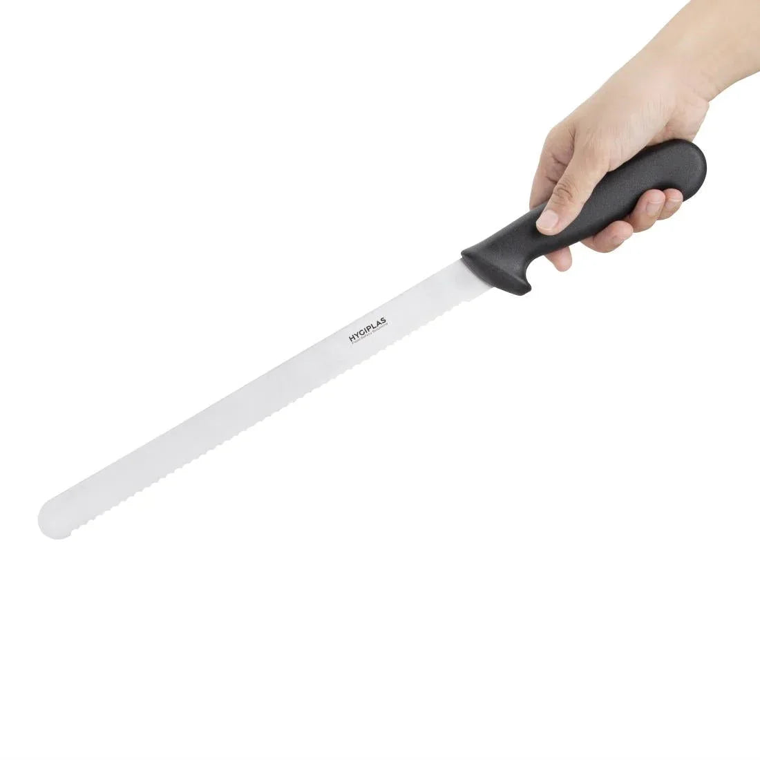 C580 Hygiplas Serrated Slicer Black 30.5cm - JD Catering Equipment Solutions Ltd