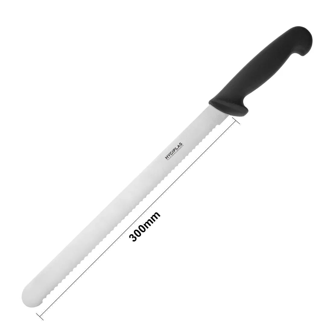 C580 Hygiplas Serrated Slicer Black 30.5cm - JD Catering Equipment Solutions Ltd