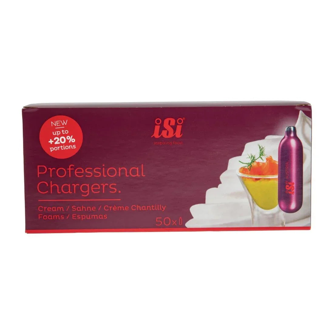 CB505 ISI Whipper Charger Bulbs (Pack of 50) - JD Catering Equipment Solutions Ltd