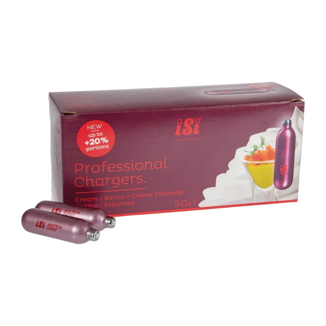 CB505 ISI Whipper Charger Bulbs (Pack of 50) - JD Catering Equipment Solutions Ltd