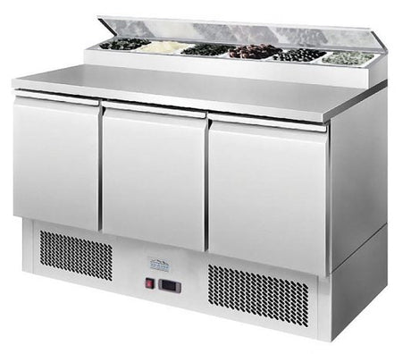 Ice-A-Cool ICE3869GR 3 Door Refrigerated Saladette Prep Counter 380 Litres JD Catering Equipment Solutions Ltd