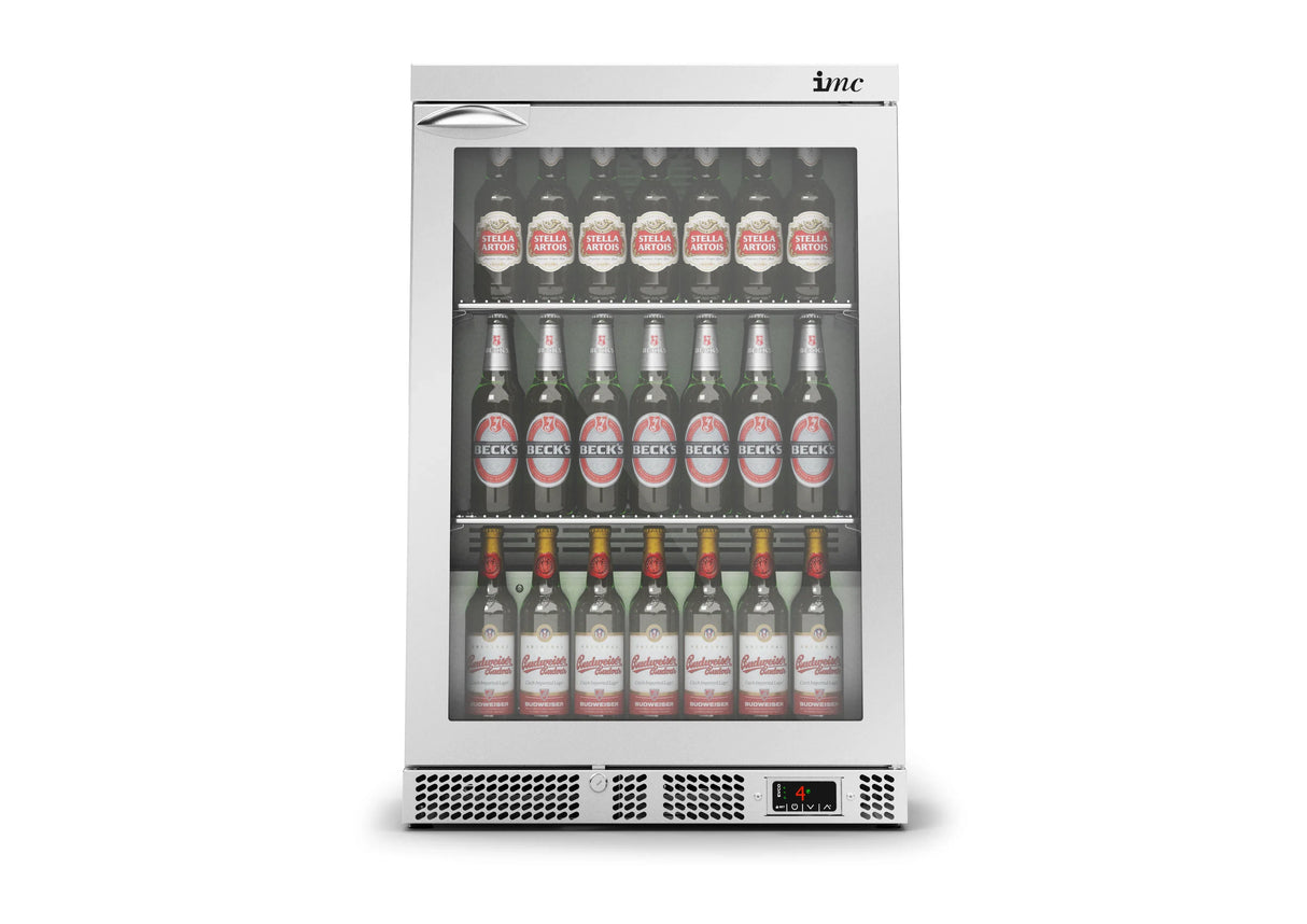 FP720 IMC Mistral M60 Bottle Cooler F77/150 - Glass Door - Stainless Steel Frame - H 900 mm - W 600 mm - 0.225 kW - JD Catering Equipment Solutions Ltd