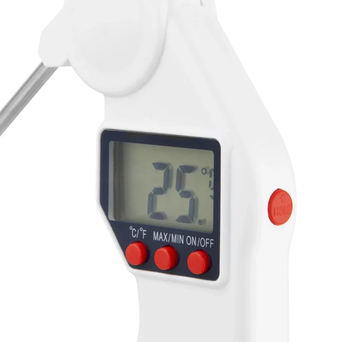 J242 Hygiplas Easytemp Colour-Coded White Thermometer – Accurate Foldable Food Thermometer (-50°C to 300°C) - JD Catering Equipment Solutions Ltd