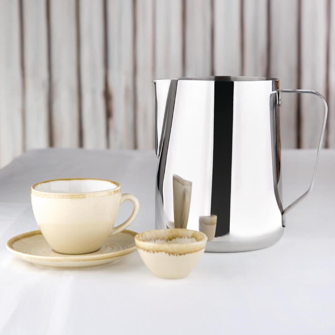 J320 Olympia Stainless Steel Milk Jug 2Ltr JD Catering Equipment Solutions Ltd