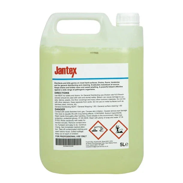 GG183 Jantex Bleach Concentrate 5Ltr (Single Pack) - JD Catering Equipment Solutions Ltd