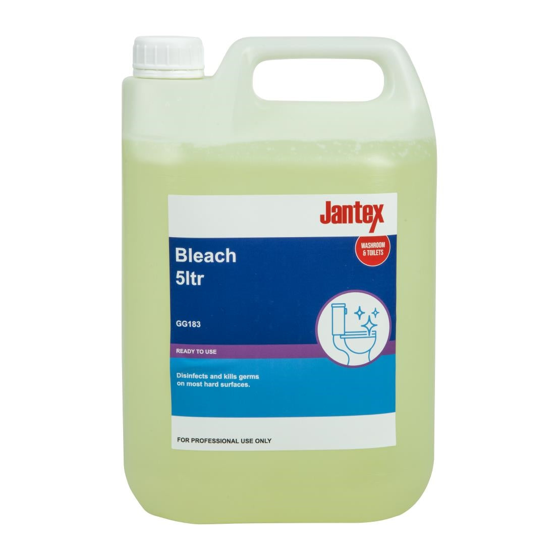 Jantex Bleach Concentrate 5Ltr (Single Pack) GG183 JD Catering Equipment Solutions Ltd