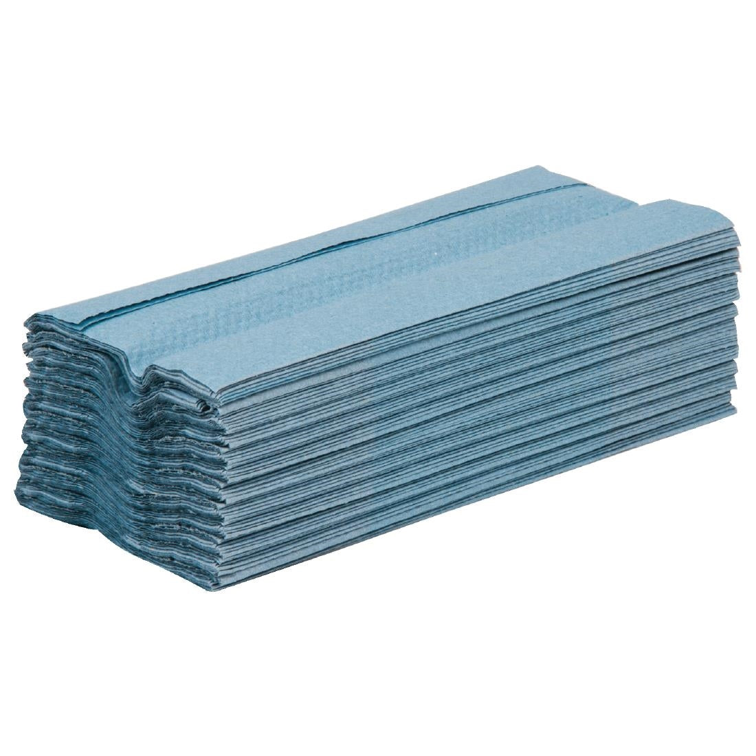 Jantex C Fold Paper Hand Towels Blue 1-Ply 192 Sheets (Pack of 12) JD Catering Equipment Solutions Ltd