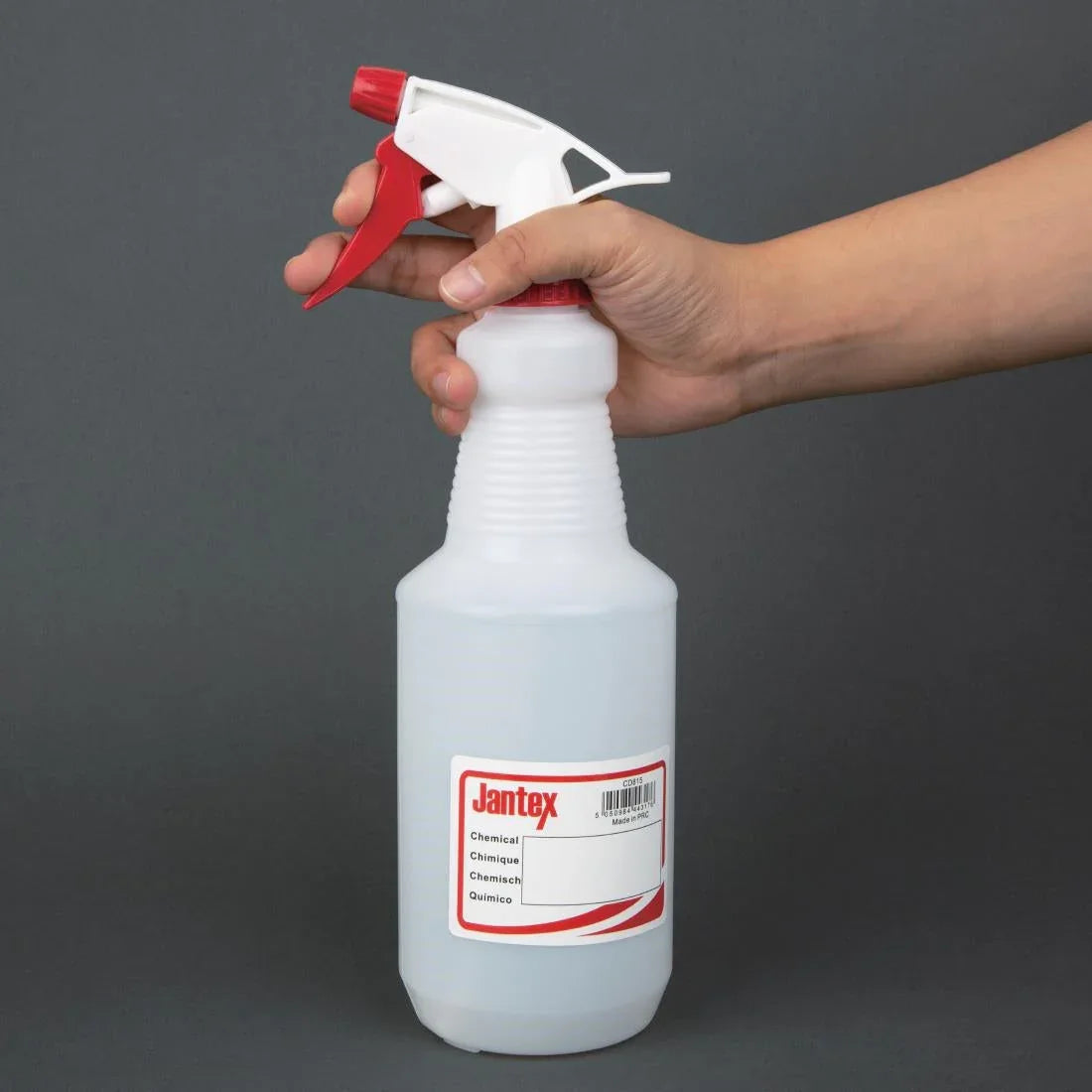 CD815 Jantex Colour-Coded Trigger Spray Bottle Red 750ml - JD Catering Equipment Solutions Ltd