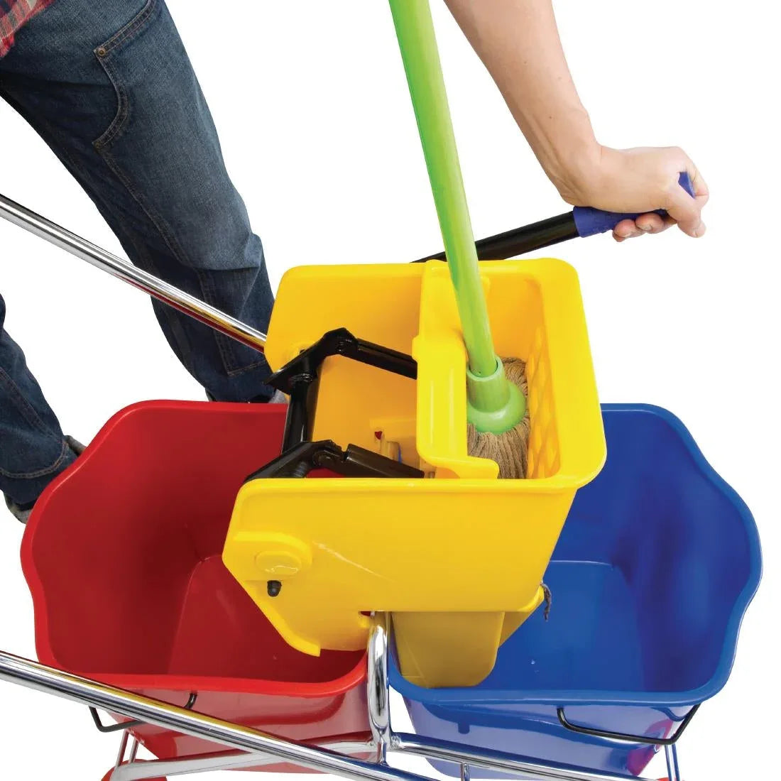 M880 Jantex Dual Bucket Mop Wringer with Frame - JD Catering Equipment Solutions Ltd