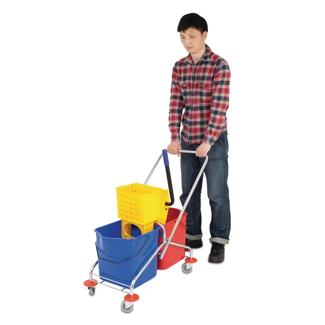 M880 Jantex Dual Bucket Mop Wringer with Frame - JD Catering Equipment Solutions Ltd