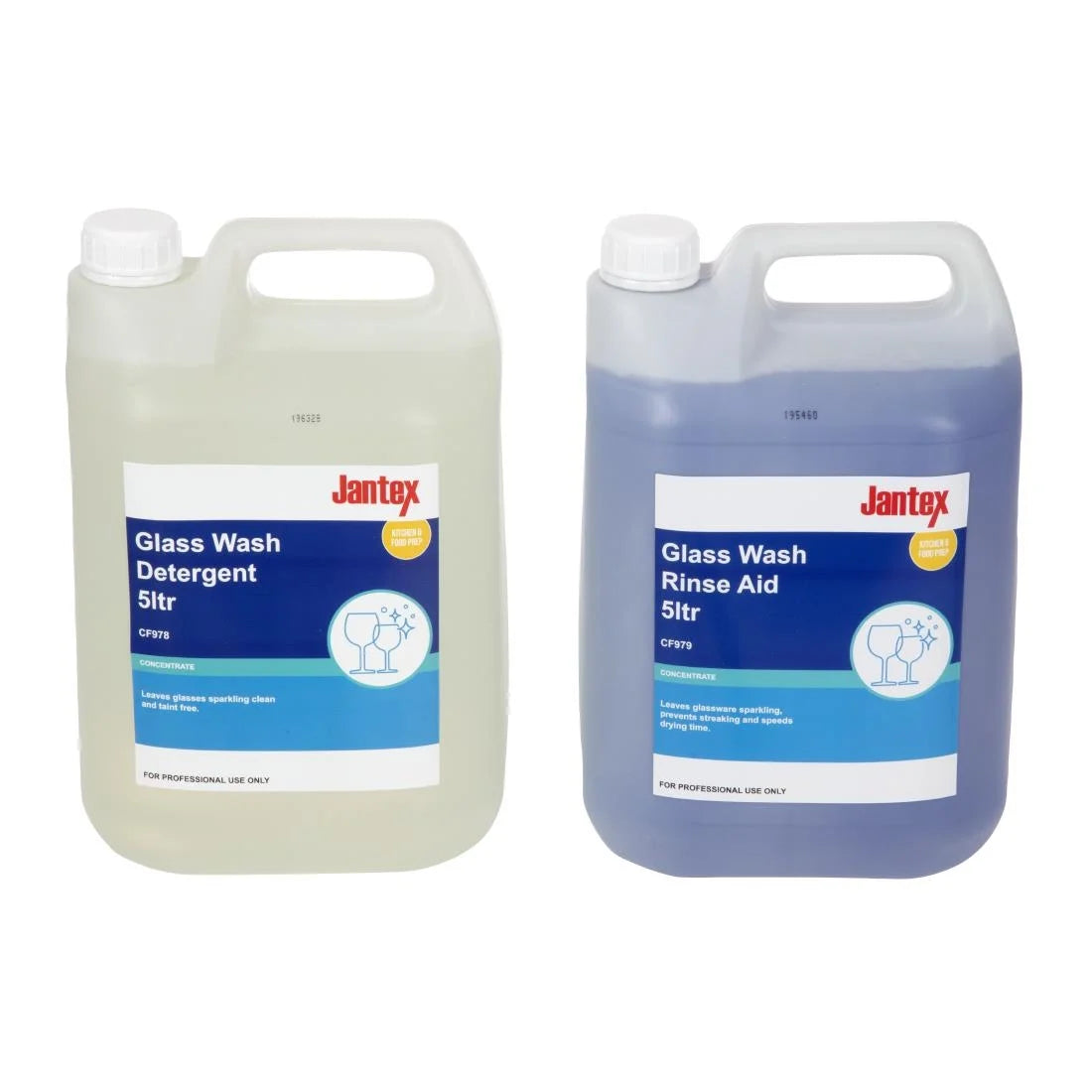 Jantex Glasswasher Detergent and Rinse Aid Concentrate 5Ltr (2 Pack) JD Catering Equipment Solutions Ltd