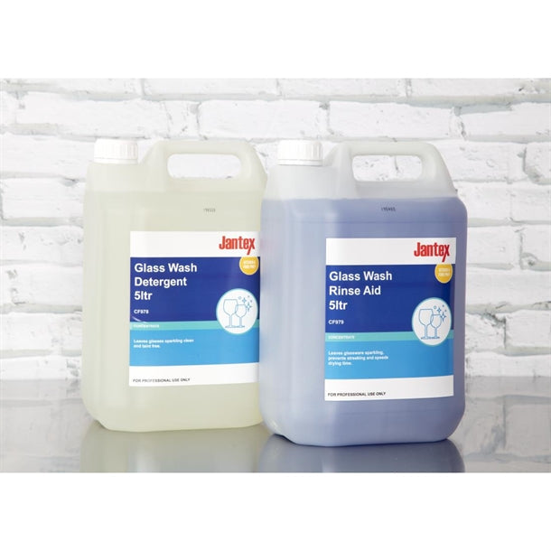 Jantex Glasswasher Detergent and Rinse Aid Concentrate 5Ltr (2 Pack) JD Catering Equipment Solutions Ltd