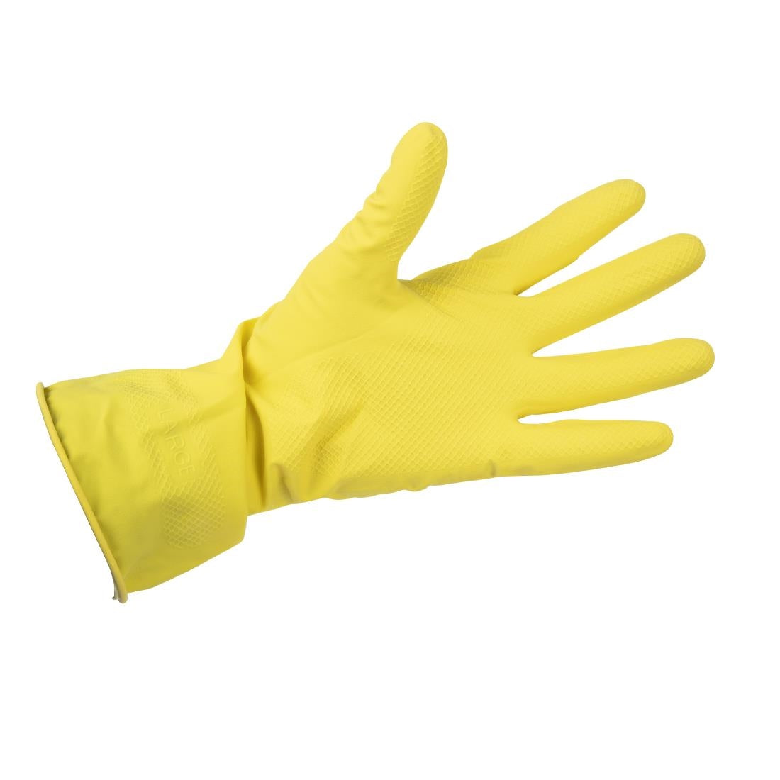 Jantex Household Glove Yellow Large JD Catering Equipment Solutions Ltd