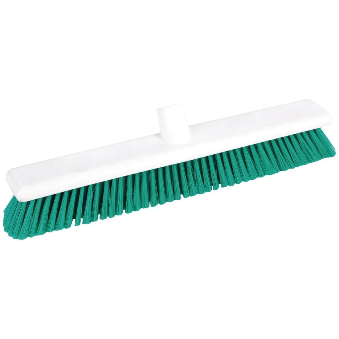 GK874 Jantex Hygiene Broom Soft Bristle Green 18in - JD Catering Equipment Solutions Ltd