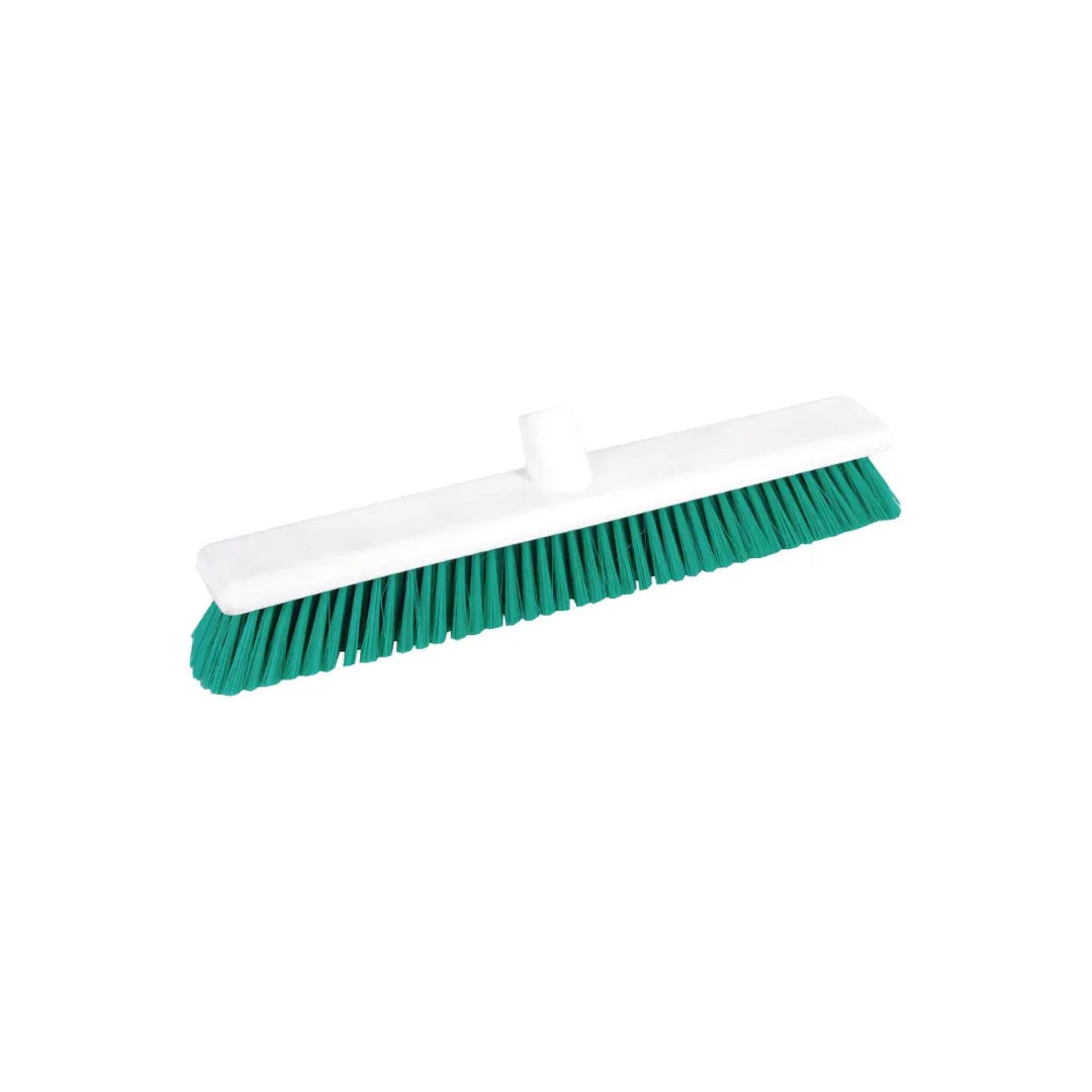 GK874 Jantex Hygiene Broom Soft Bristle Green 18in - JD Catering Equipment Solutions Ltd