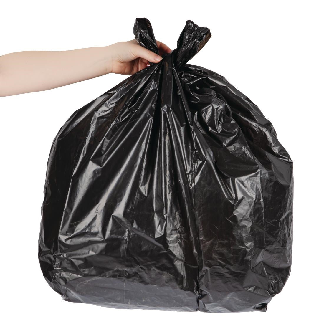 Jantex Large Extra Heavy Duty Black Bin Bags 90Ltr (Pack of 200) JD Catering Equipment Solutions Ltd
