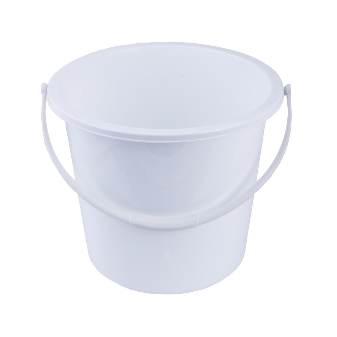Jantex Round Plastic Bucket White 10Ltr JD Catering Equipment Solutions Ltd