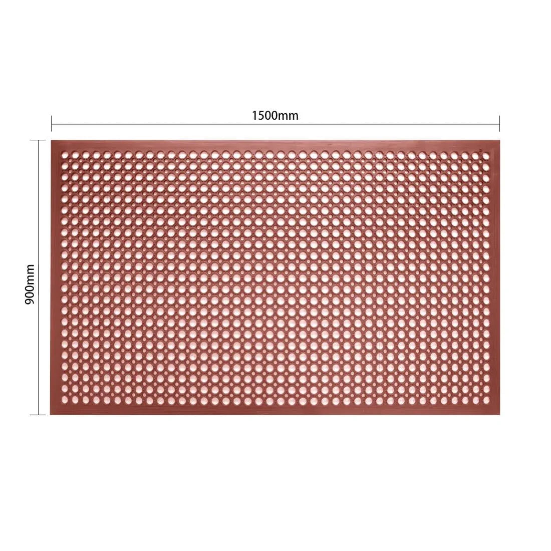 GF017 Jantex Rubber Anti Fatigue Mat Red - JD Catering Equipment Solutions Ltd