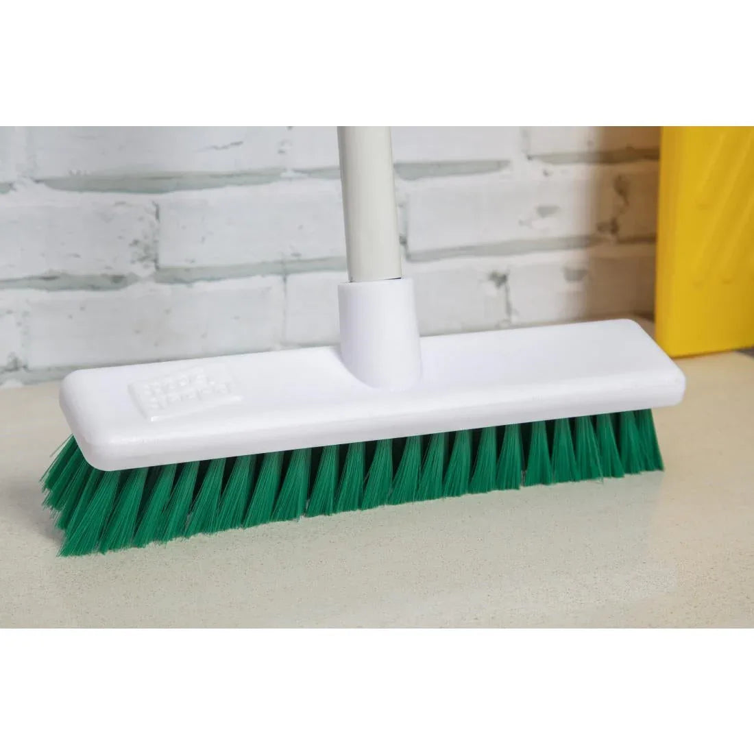 GK873 Jantex Soft Hygiene Broom Green 12in - JD Catering Equipment Solutions Ltd