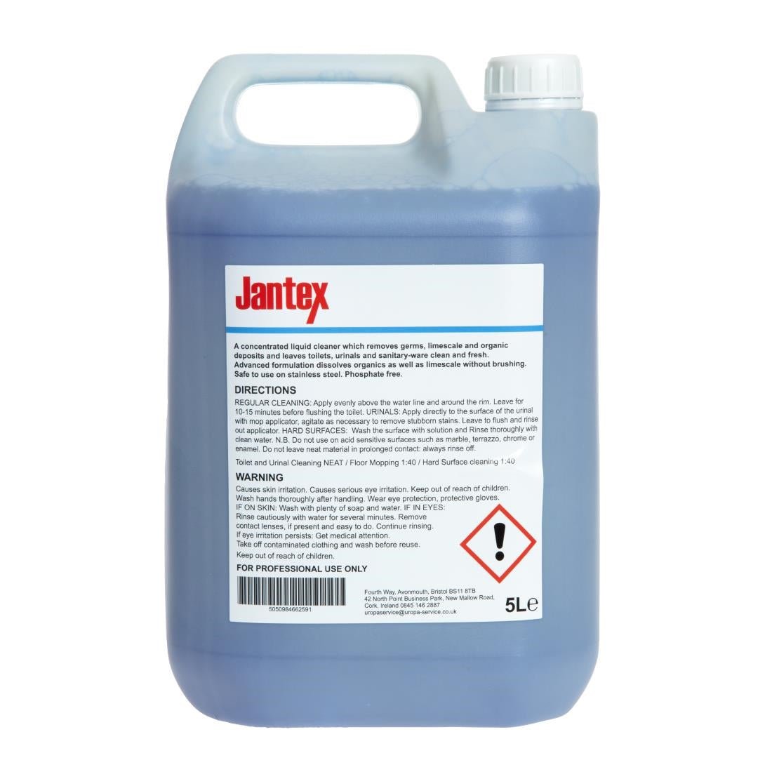 Jantex Toilet Cleaner Ready To Use 5Ltr JD Catering Equipment Solutions Ltd